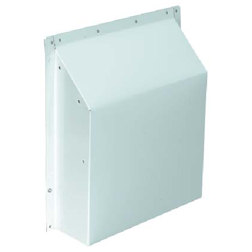 Capuchon antirafale en aluminium de 3 1/4" x 10" blanc