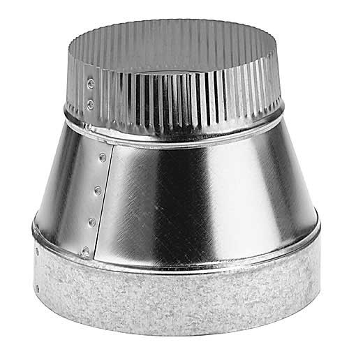 8" to 6" Diameter Galvanized Steel Reducer