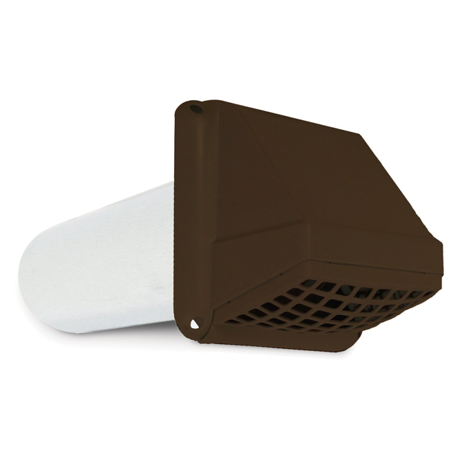 Preferred 4" Brown Plastic Vent Hood