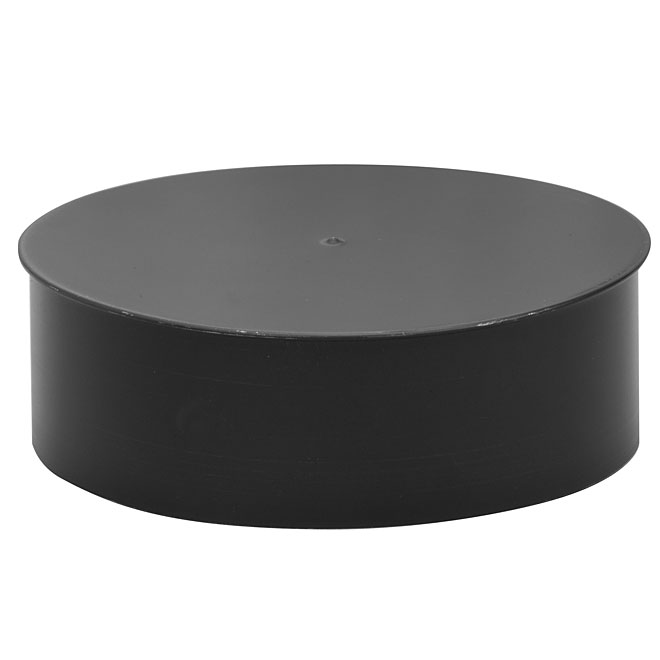Capuchon d'extrémité rond de 7" de diamètre en acier noir