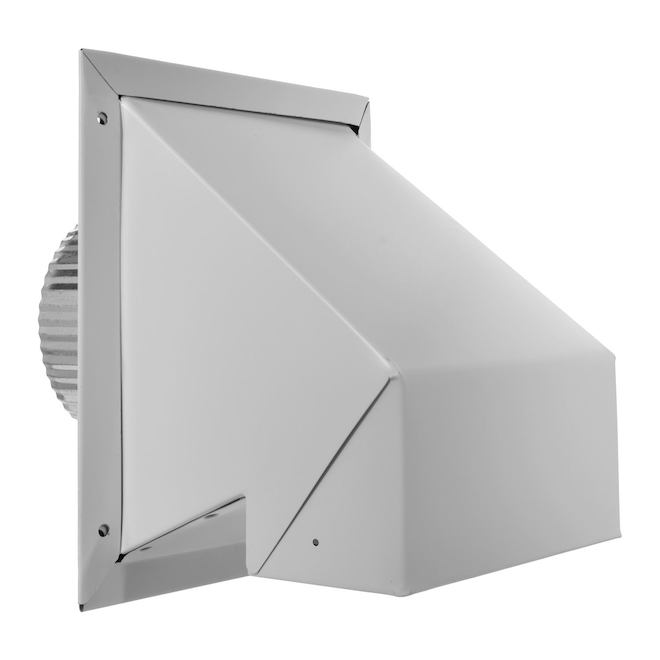 Capuchon d'évent mural acier galvanisé blanc de 4" « R2 »