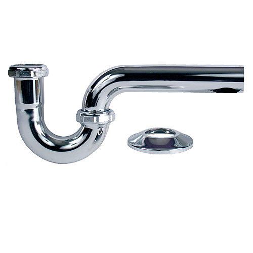 P-Trap - Less Cleanout - Reg. Flange - 1 1/4" - Chrome