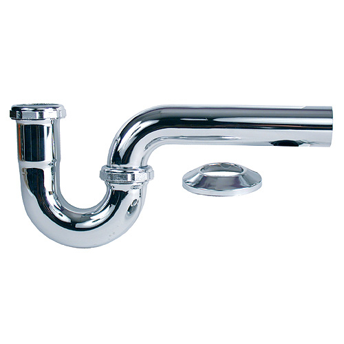 P-Trap - Less Cleanout - Reg. Flange - 1 1/2" - Chrome