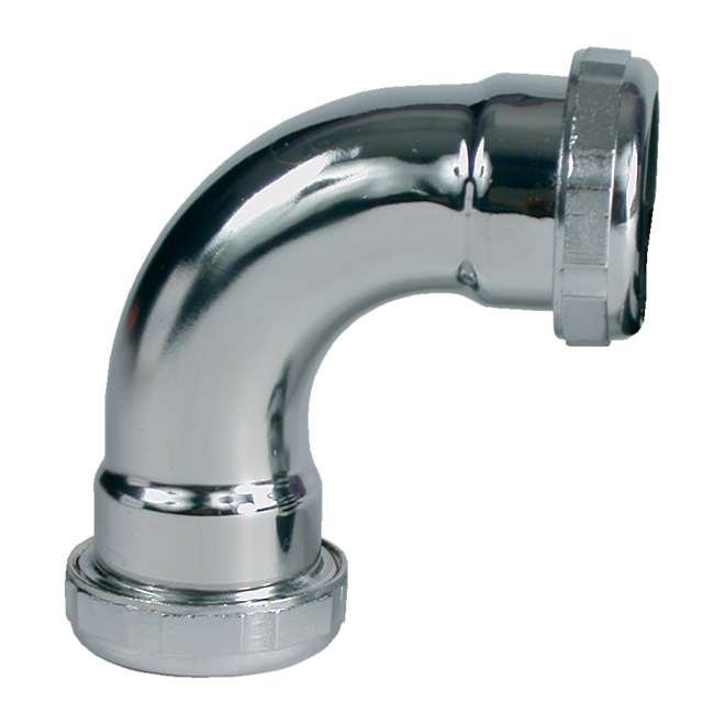 Elbow - Brass - 90° - 1 1/4" - Chrome