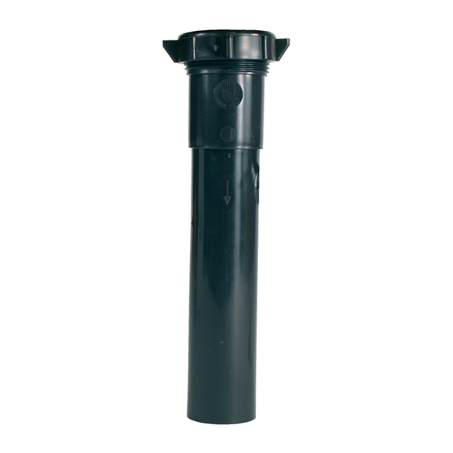 Tube Extension - Plastic - 1 1/2" x 8" - Black