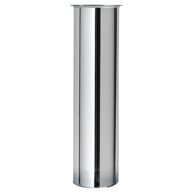 Tube de vidange pour évier, à bride, 1 1/2" x 6", chrome