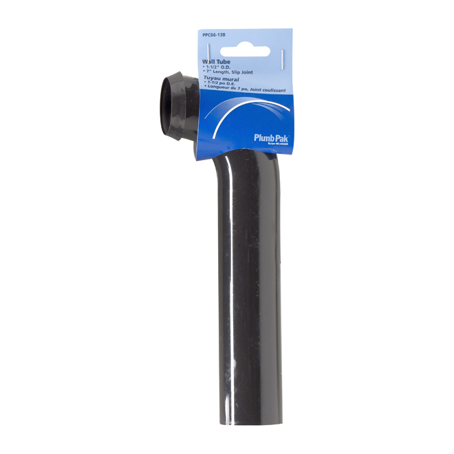 Wall Tube - Plastic - 1 1/2" x 7" - Black