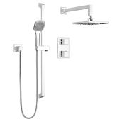 Ensemble de douche à main sur barre à glissière, Quadrato
