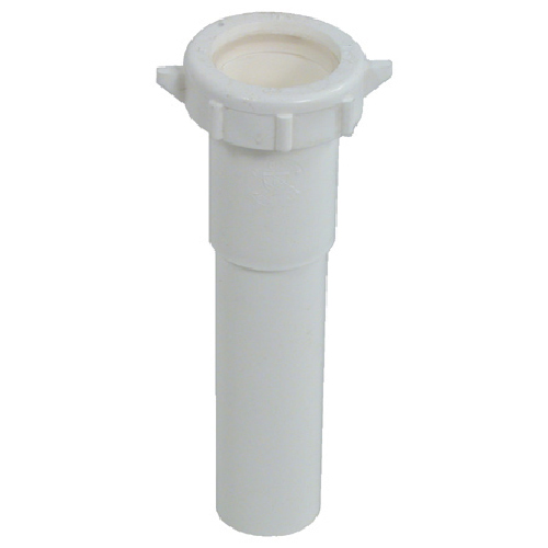 Tube Extension - Plastic - 1 1/4" x 6" - White
