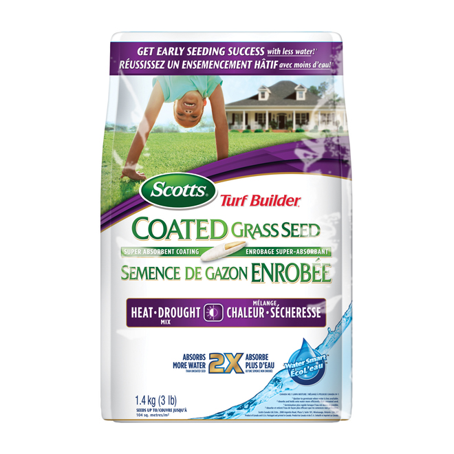Coated grass seed