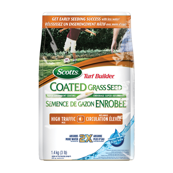 Coated grass seed