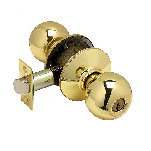 "Orbit" Entrance Knob Bright Brass