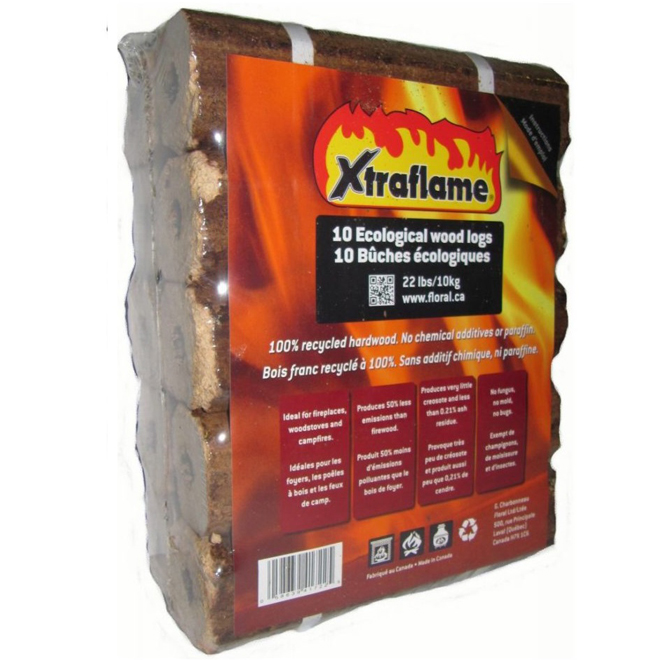 Bûches de bois franc écologiques