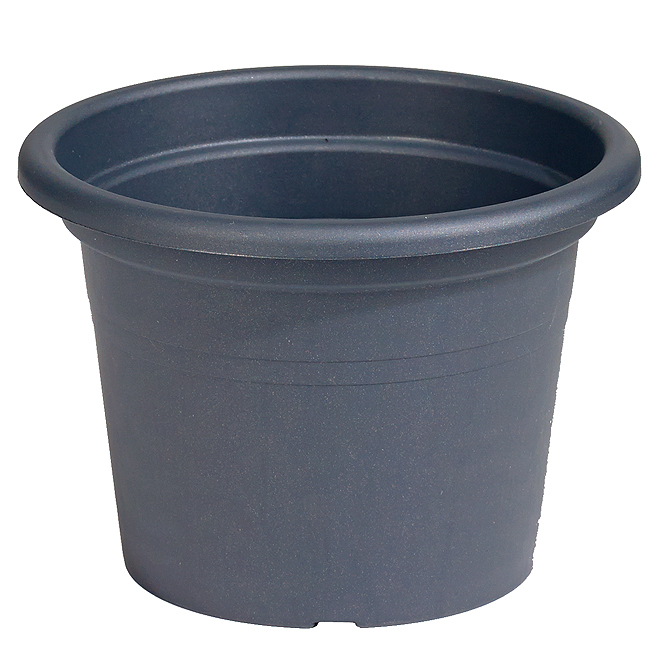 Plastic Round Planter 8" - Anthracite