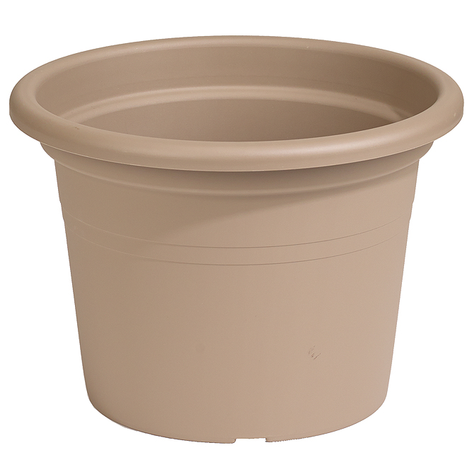 Plastic Round Planter 10" - Brown