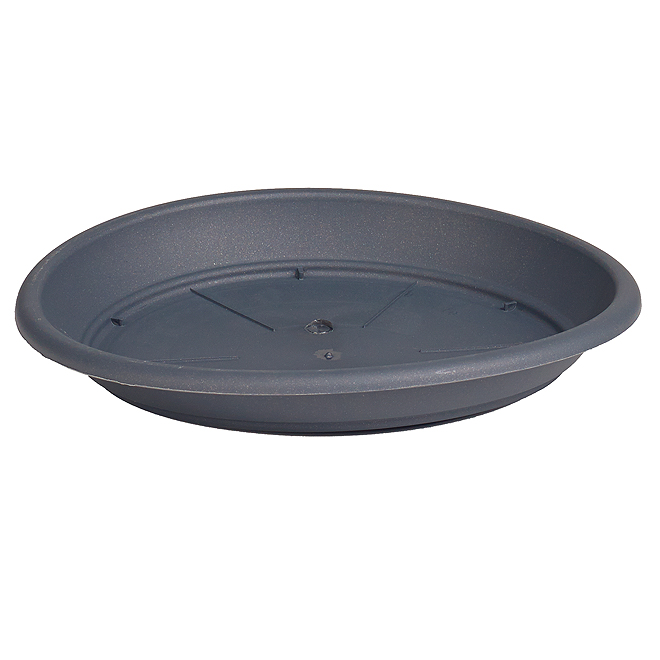 Soucoupe pour plante en plastique 10 po, gris anthracite
