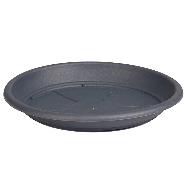 Soucoupe en plastique pour plante, 12 po, gris anthracite