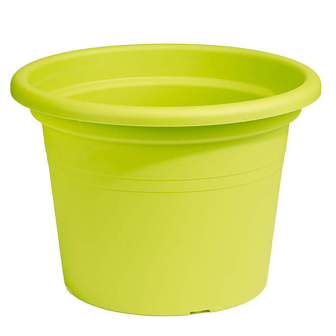 Plastic Round Planter 14" - Lime