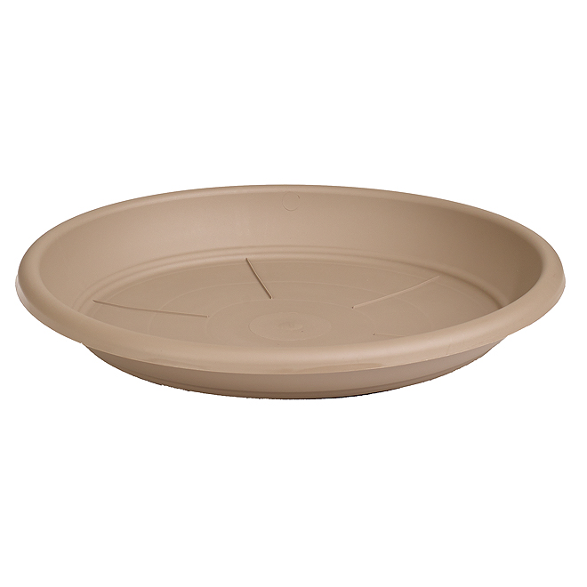 Soucoupe en plastique pour plante, 14 po, marron