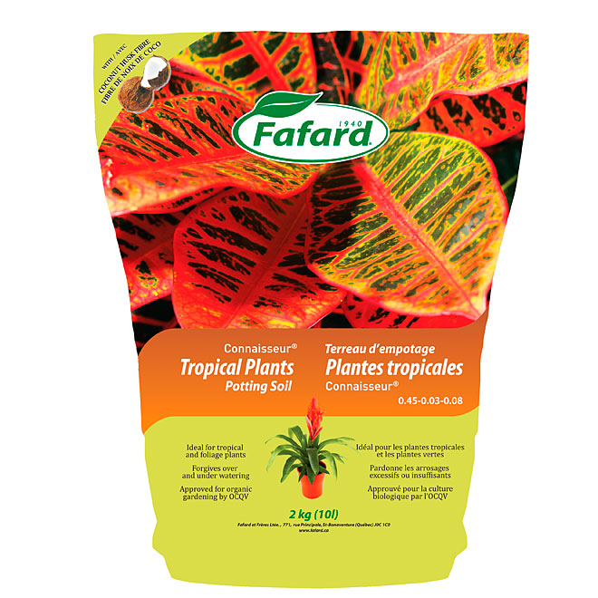 Terreau d'empotage pour plantes tropicales