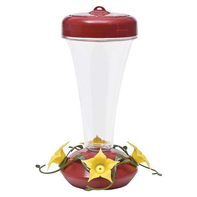Mangeoire à colibris en plastique, 12 oz, rouge