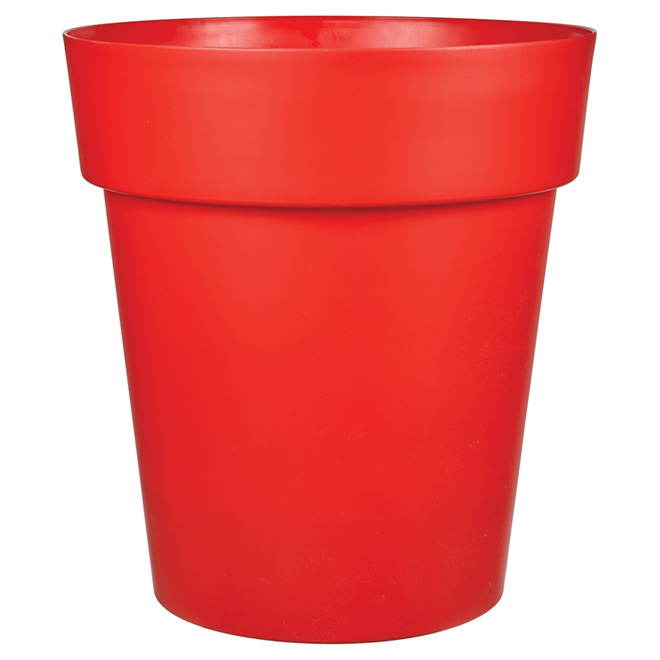Jardinière en plastique « Viva », 21 po x 23,5 po, rouge mat
