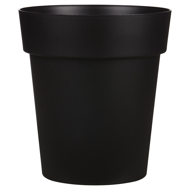 "Viva" Plastic Planter - 13" x 14 1/2" - Matte Black