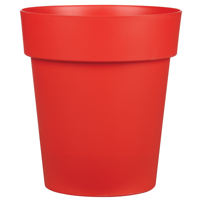 Jardinière en plastique « Viva », 13 po x 14,5 po, rouge mat