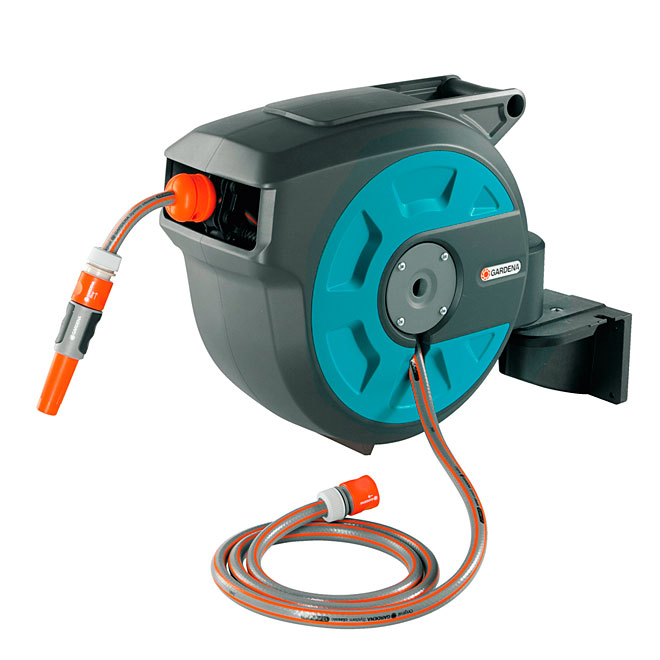 Wall-Mount Auto-Roll Hose Reel - 50'