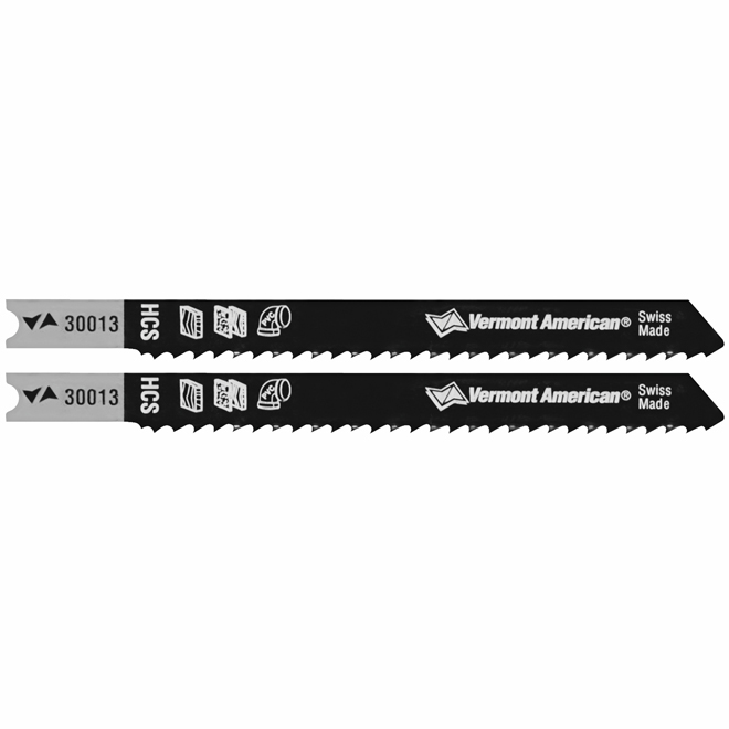 Carbon Steel U-Shank Jigsaw Blade- 3 5/8" - 2-Pack