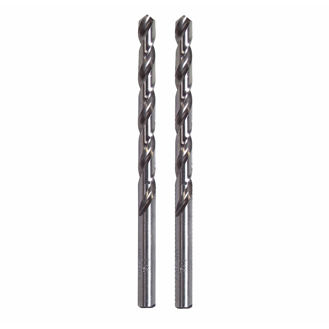 Foret fractionné standard en acier rapide, 1/8 po, pqt de 2