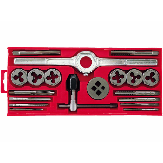 Ensemble de tarauds et filières pour le bricolage, 19 pièces