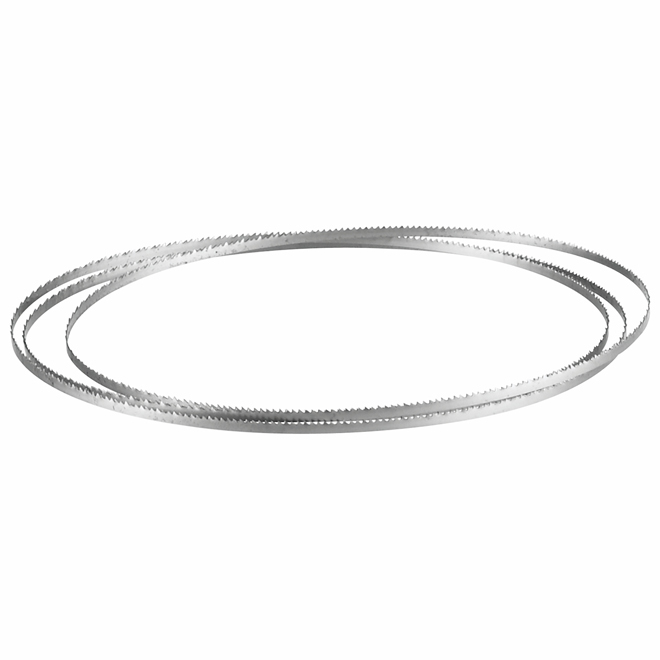 Lame de scie à ruban en acier au carbone, 56 1/8'' x 1/8'', 15 dents