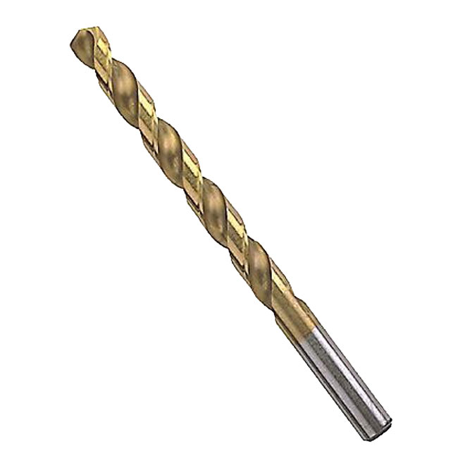 Titanium-Coated Metal Drill Bit - 9/64'' x 2 7/8'' - 2-Pack