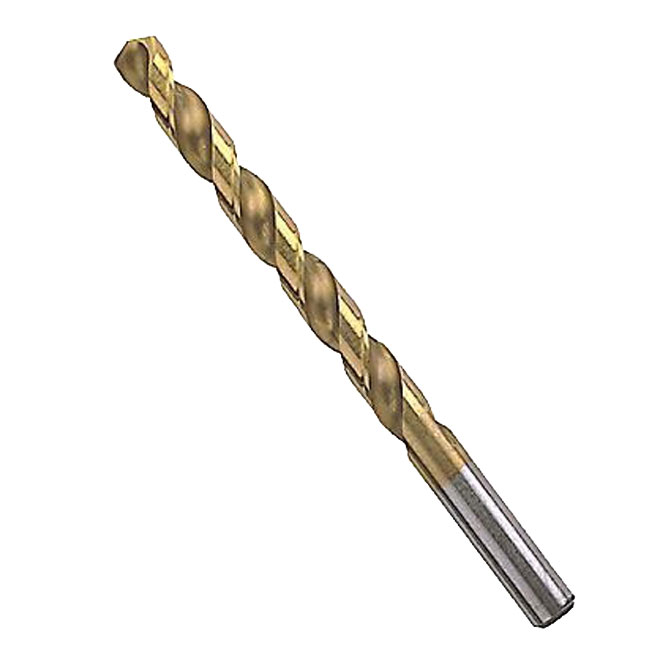 Titanium-Coated Metal Drill Bit - 11/64'' x 3 1/4'' - 2-Pack