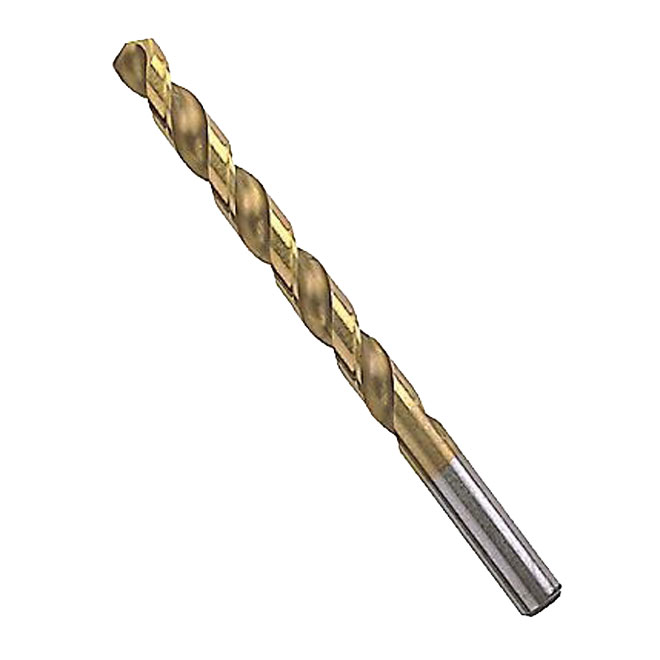 Titanium-Coated Metal Drill Bit - 1/2'' x 6''