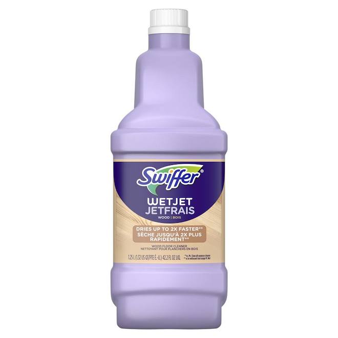 Recharge nettoyant plancher bois « Swiffer Wetjet » 1,25 l