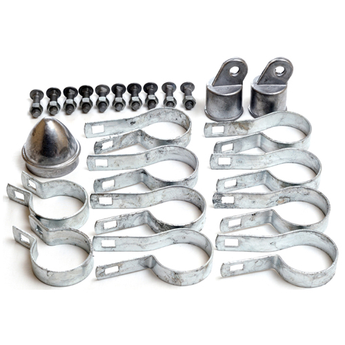 Trousse pour poteau de coin de clôture à mailles métalliques