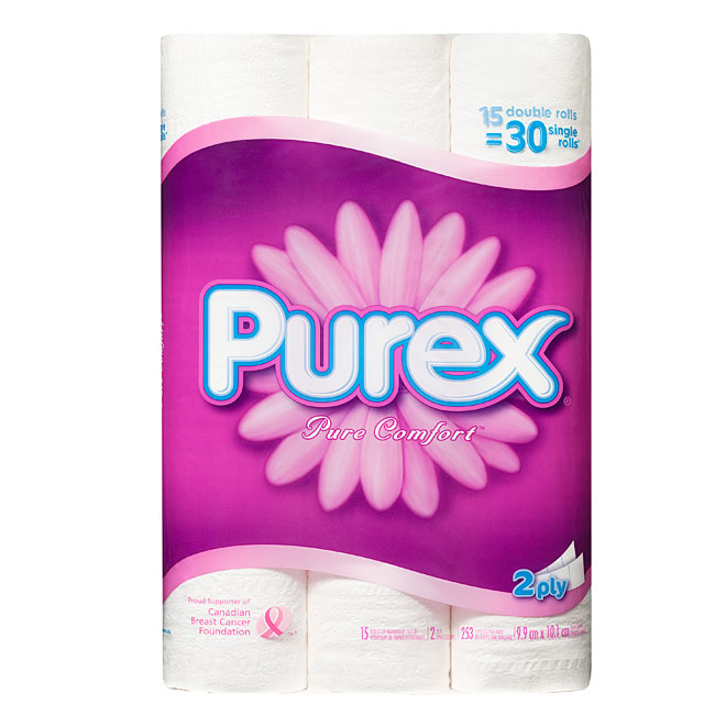 Papier hygiénique Purex, paquet de 15
