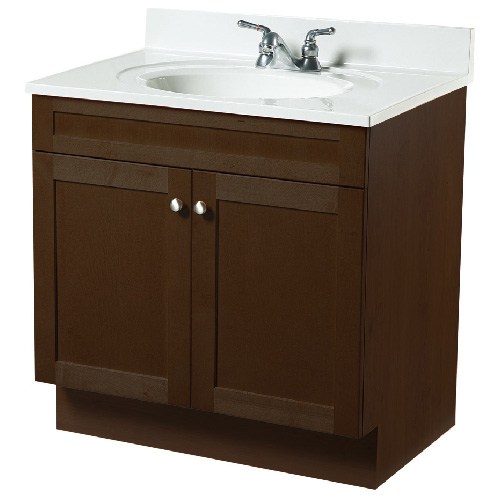 Meuble-lavabo « Everwood » à 2 portes, espresso