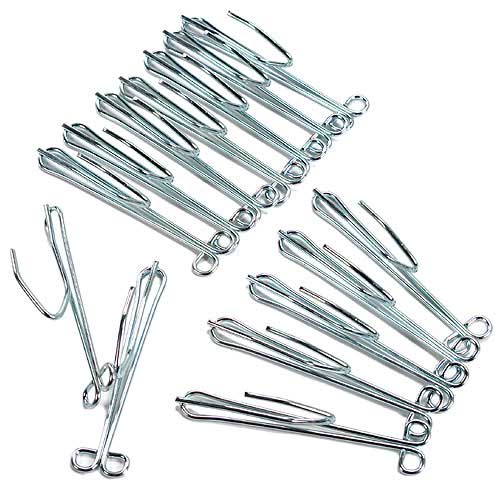 Slip-On Drapery Hooks - 3" x 1" - 14-Pack