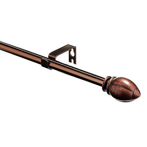 Ensemble de tringle à rideaux à bout ovale