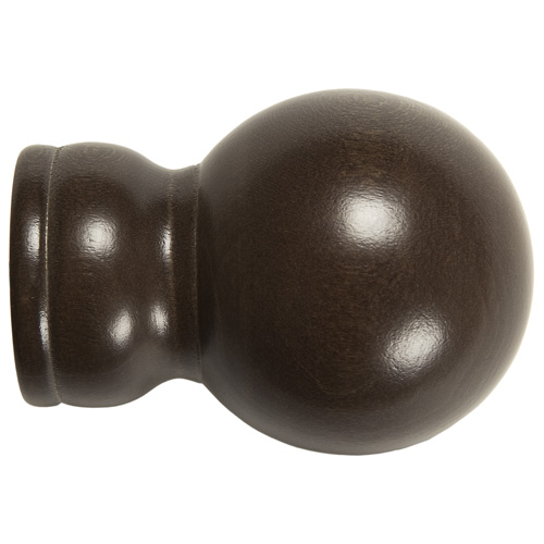 Wood Ball Curtain Rod Set