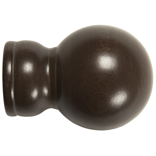 Wood Ball Curtain Rod Set