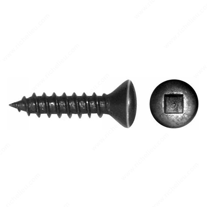 Oval Head Wood Screws - Square - #5 - 5/8" - 20/Box