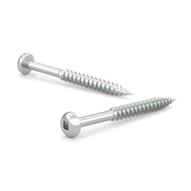 Pan Head Wood Screws - Square - #4 - 3/8" - 100/Box