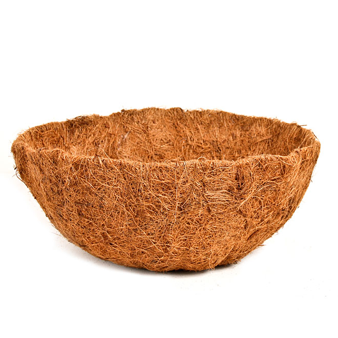 Coco-Fibre Round Hanging Basket Liner - 14"