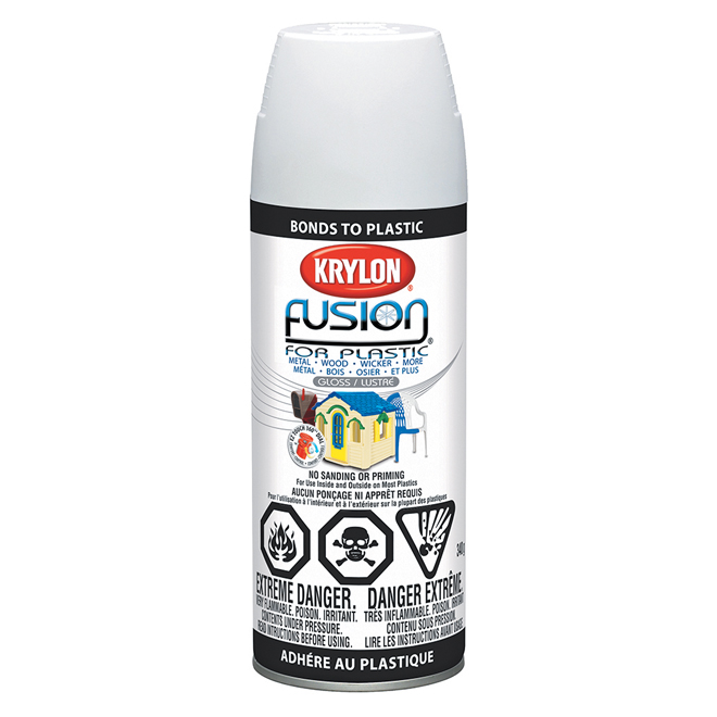 Peinture aérosol Fusion for Plastic(MD), noir