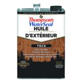 Huile pénétrante pour bois d'extérieur, teck, 3,78 l