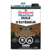 Huile pénétrante pour bois d'extérieur, noyer, 3,78 l